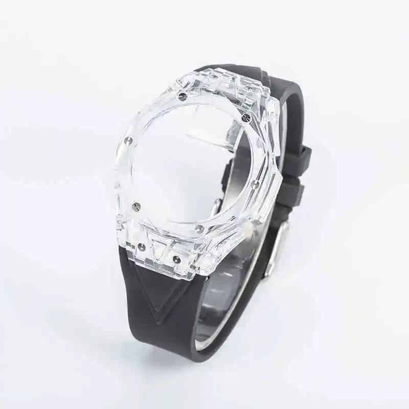 GA-2100 طقم عصري شفاف محول لـ Casioak G-Shock GA2100 GAB2100 تعديل الحافة الإطار المطاط الرياضة الفرقة الملحقات