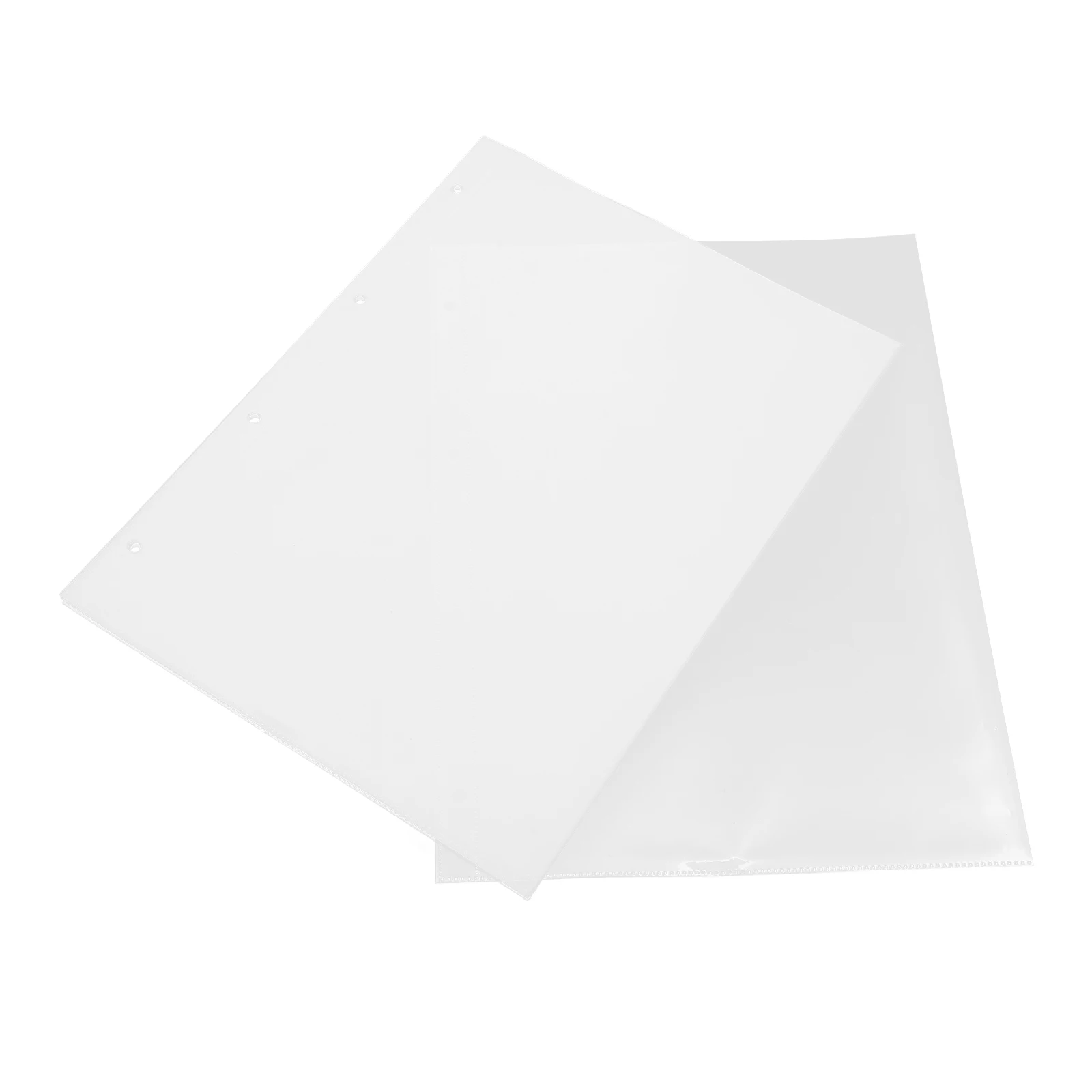 

10pcs Clear Paper Sleeves Plastic Page Protectors Multi Pocket Pp Document Holder Binder Sheets Wear Resistant Waterproof