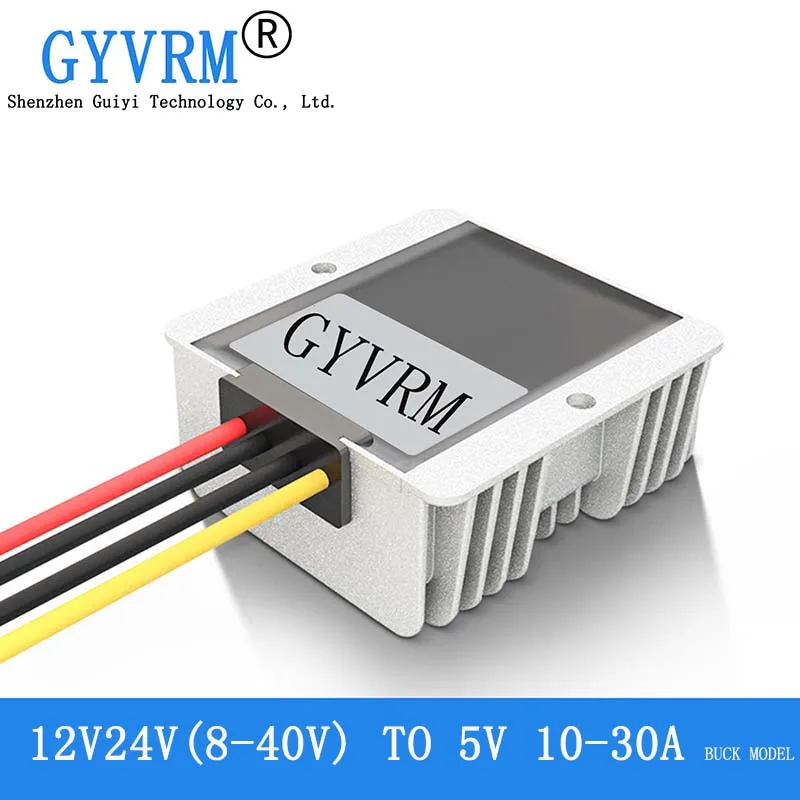 

GYVRM Converter 12V24V To 5V 10A20A25A30A Step-down Power Converter 8V-40V to 5V Voltage Regulator Car Power Inverter Converter