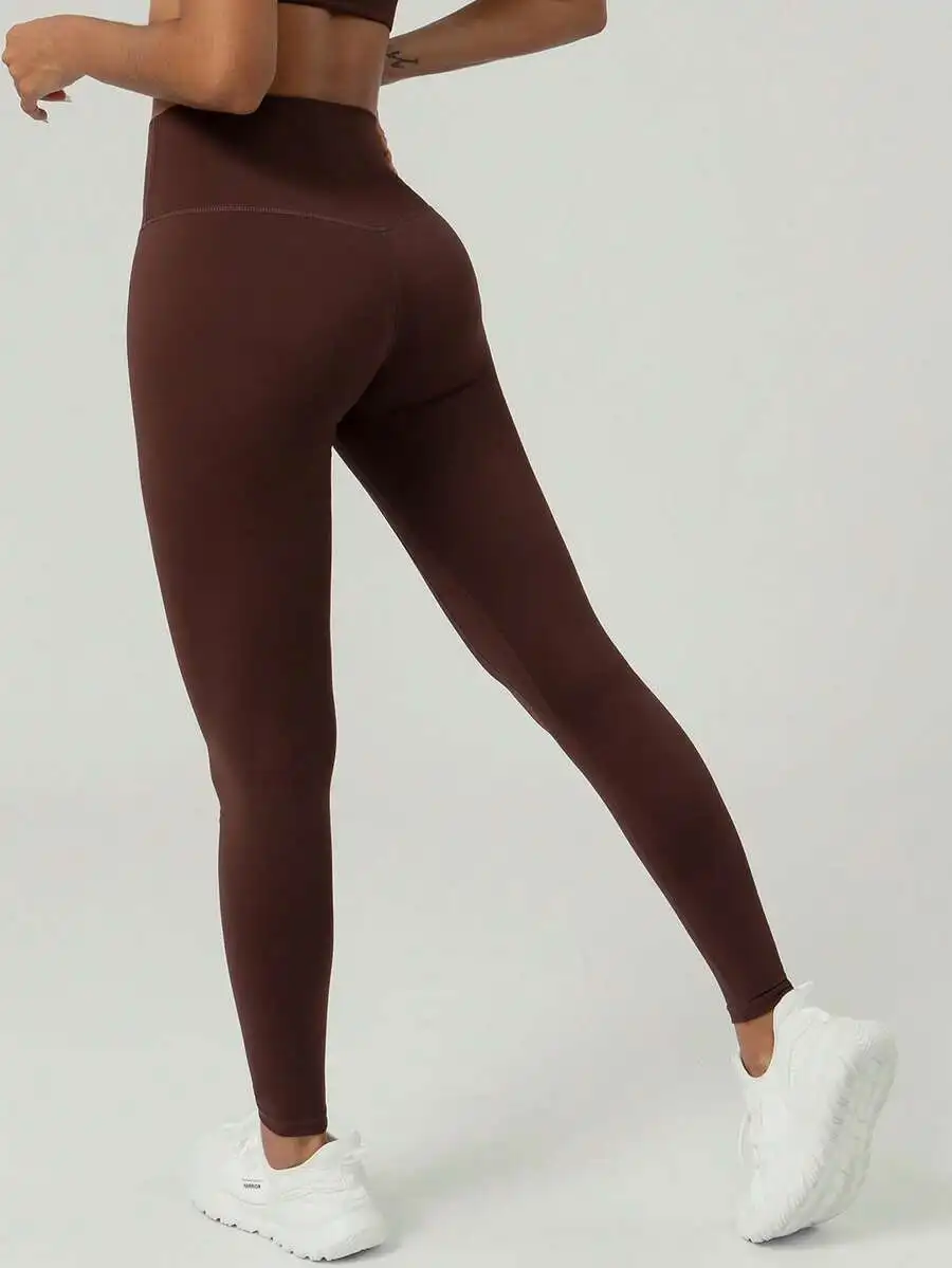 

Women High Waist Seamless Back Deep V Yoga Leggings For Running Pilates Exercise
