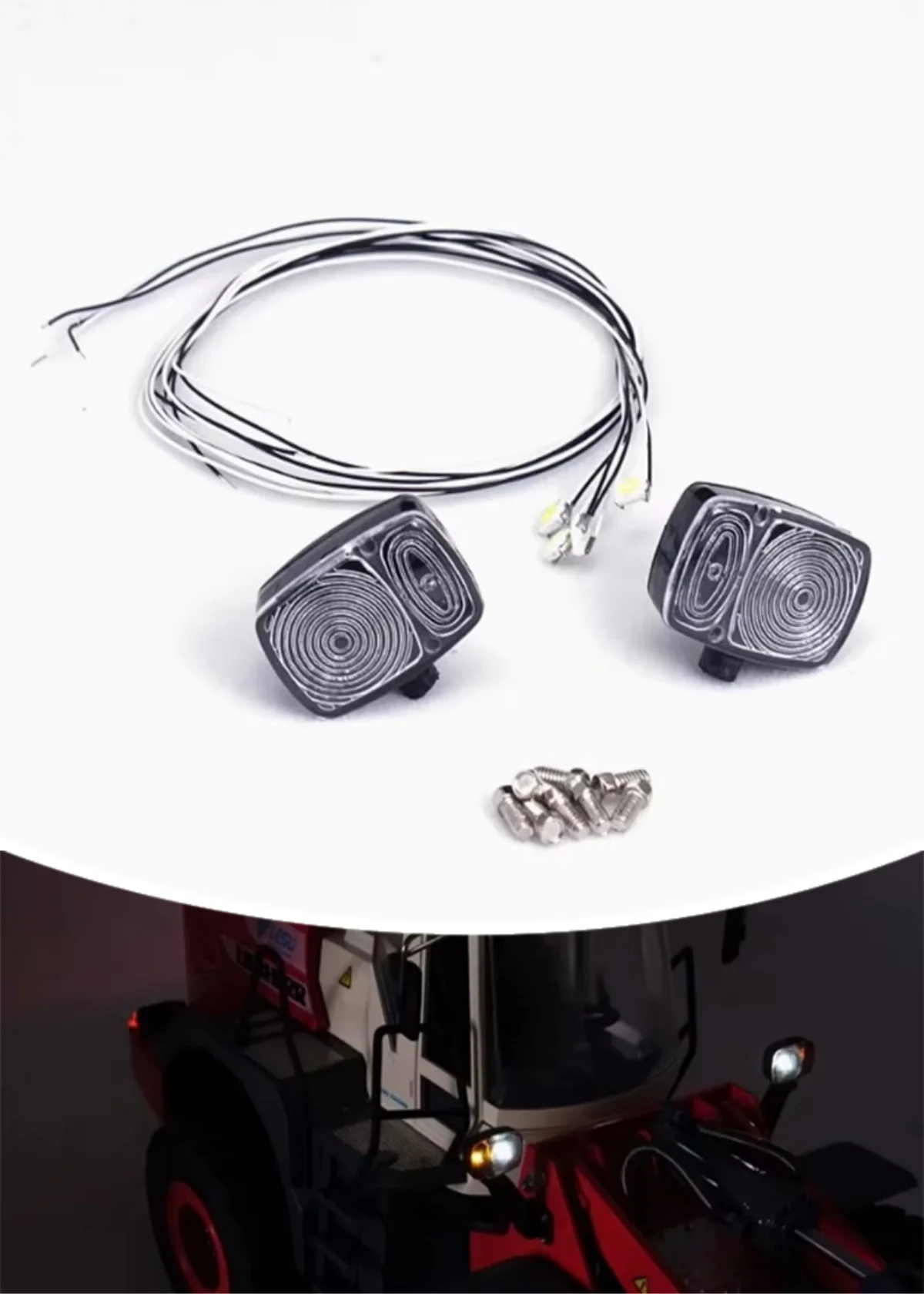 

LESU 1/16 High Brightness LED Headlight Spotlight S-1274 Premium DIY Modification Part for RC Construction Loader Models Toys