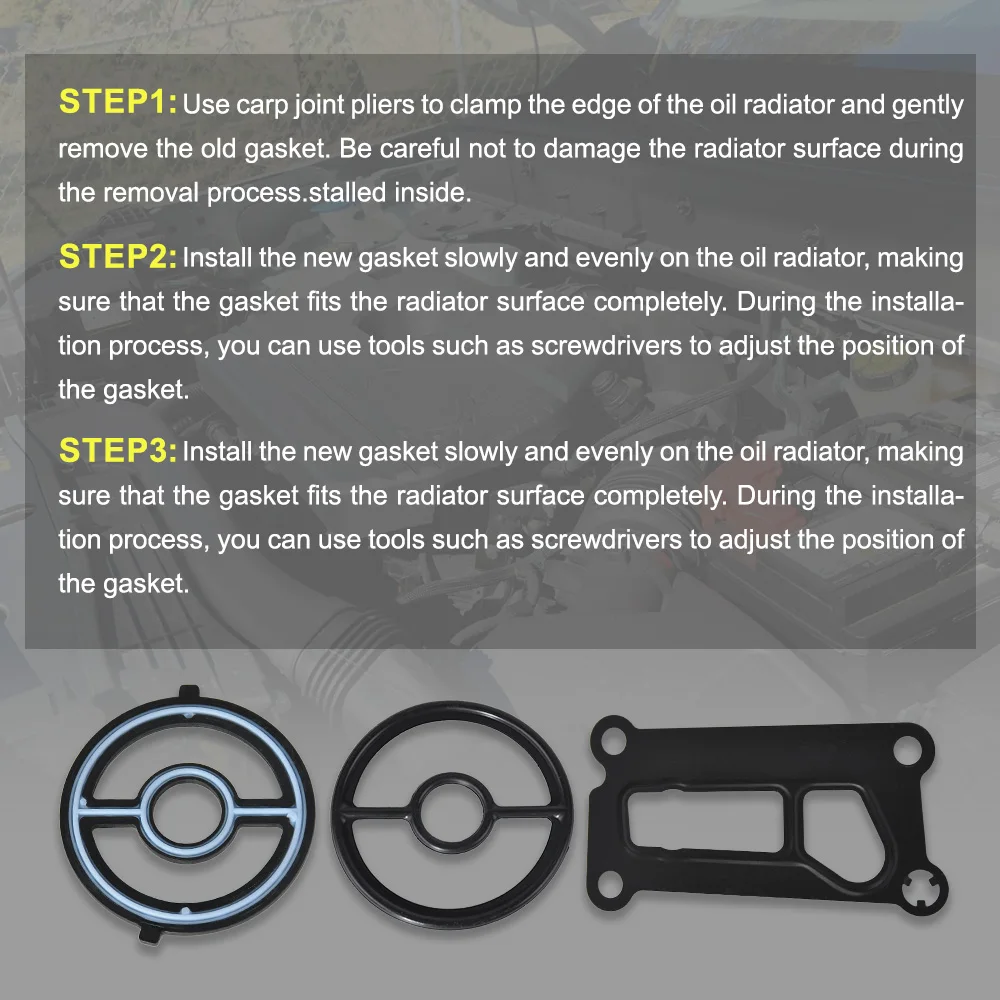 Engine Oil Cooler Seal Gasket For Mazda LF02-14-700 LF8X-14-702 LF02-14-342 Oil Cooler Seal Gasket Engine Oil Cooler Seal Gasket