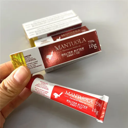 Imagen 1 del producto Crema genuina 75% Mantuola Proaegis antes del tatuaje para maquillaje permanente cuerpo Microblading cejas labios 10g