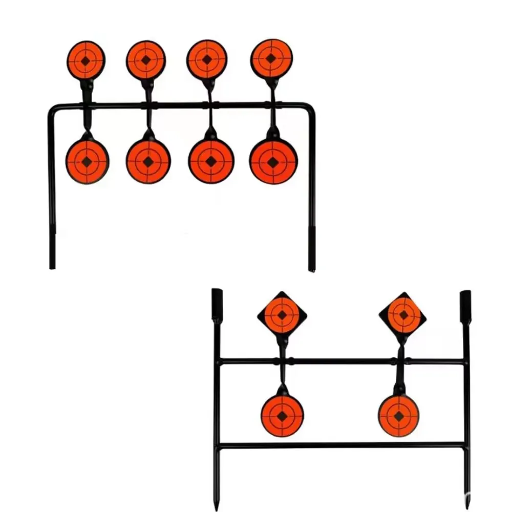 12 Targets Outside Resetting Steel Targets Shooting Practice Targets Backyard Game Hunting Exercise Reset Spinner Target