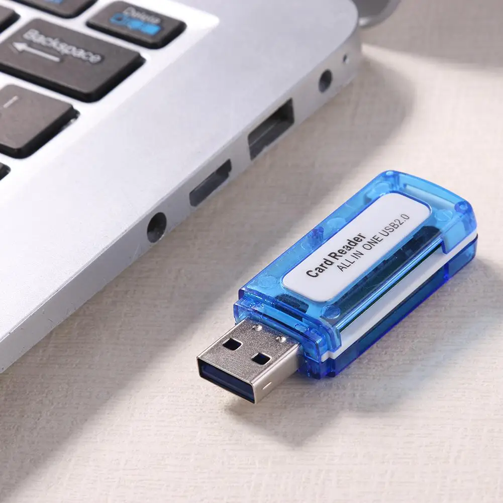 Portable 4 in 1 Memory Card Reader Multi Card Reader USB 2.0 All in One Cardreader for Micro SD TF MS Micro M2