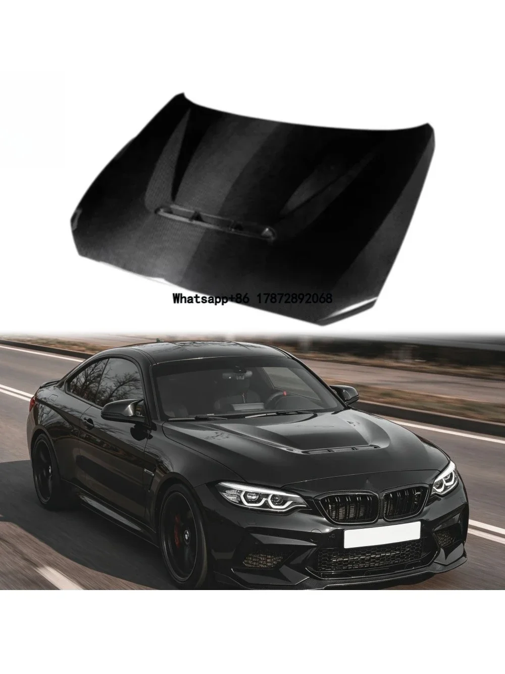 

CS Style Carbon Fiber Front Vented Hood Bonnet for 2 Series F20 F23 F87 M2 M2C 2014-2021 Front Engine Air Bonnet Cover