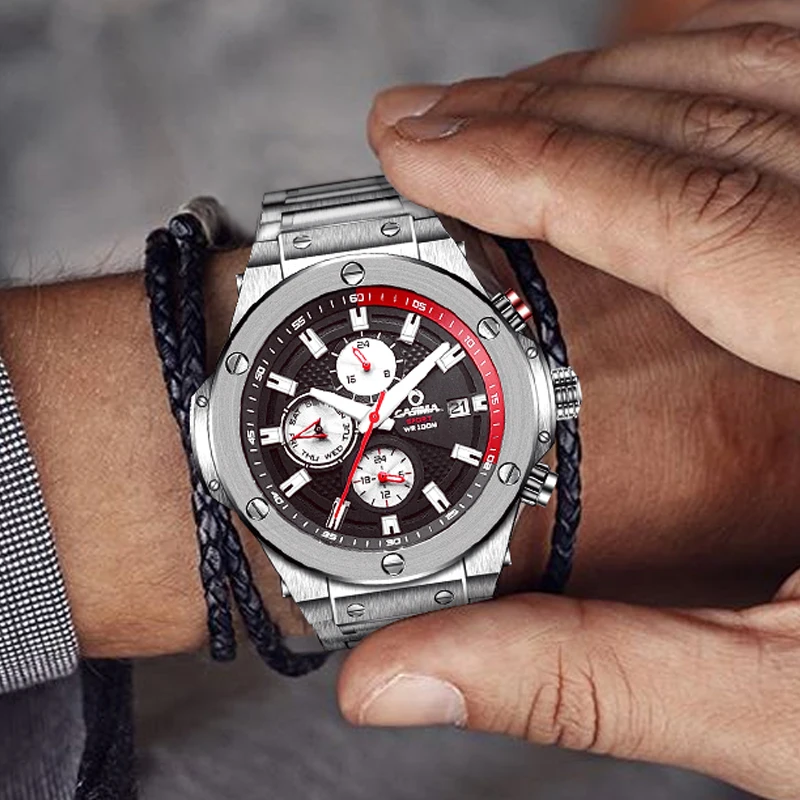 CASIMA メンズ 腕時計 クォーツムーブメント シンプルトレンド おしゃれ ジョーカー 夜光 防水 モデル ST-8104-1013