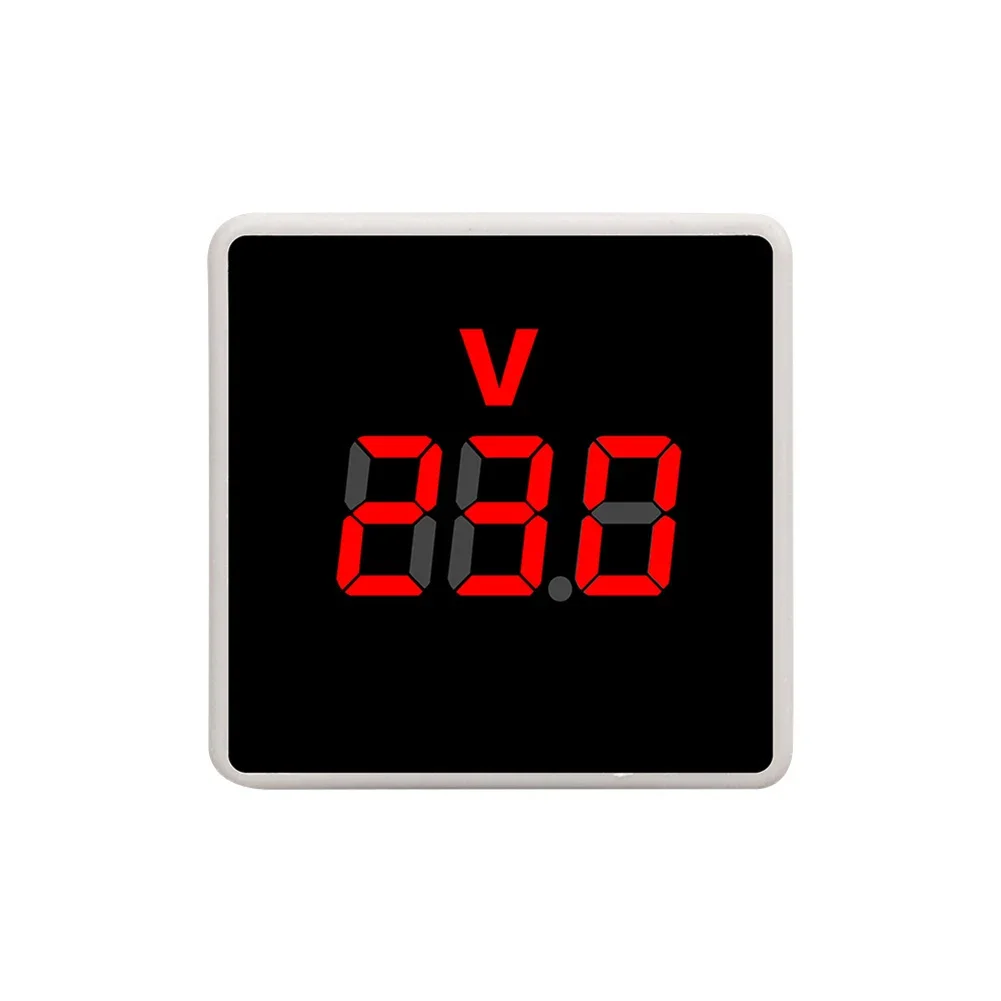 AC50-380V V-PL AC Voltmeter Square EU Plug Socket Voltage Meter Household Digital AC Voltmeter Electric Voltage Tester Monitor