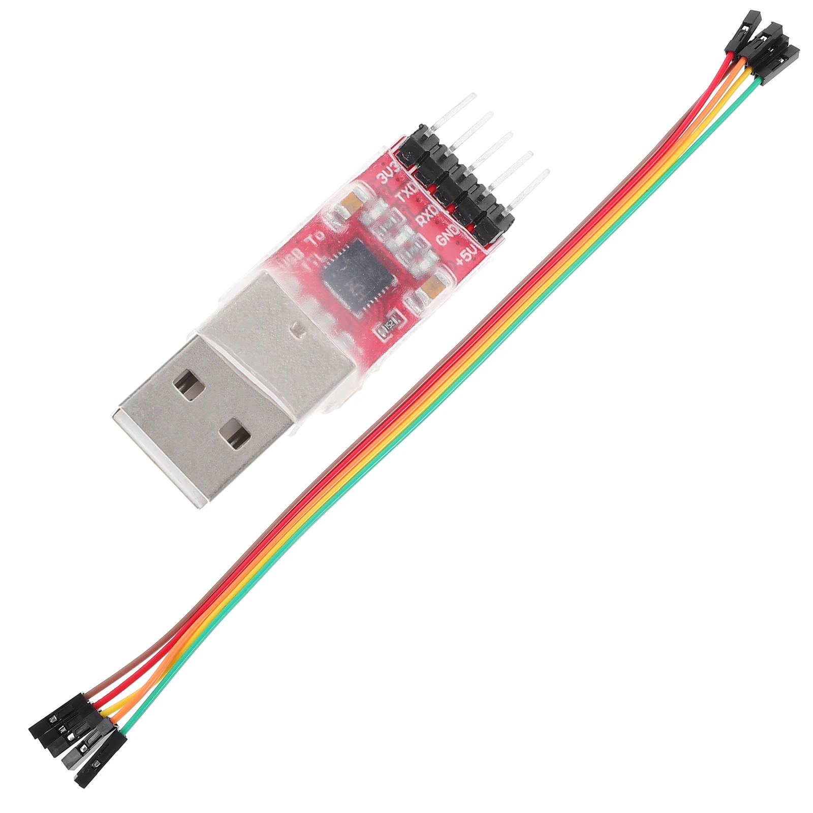 USB 2.0 to Uart Ttl 5 Pin Module Serial Converter Built-in Transfer Chip for DIY Electronics Projects Random Color