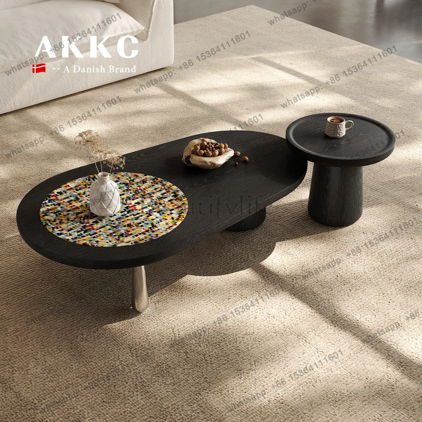 

The minimalist coffee table is the first light luxury simple and high-end designer living room home coffee table combination