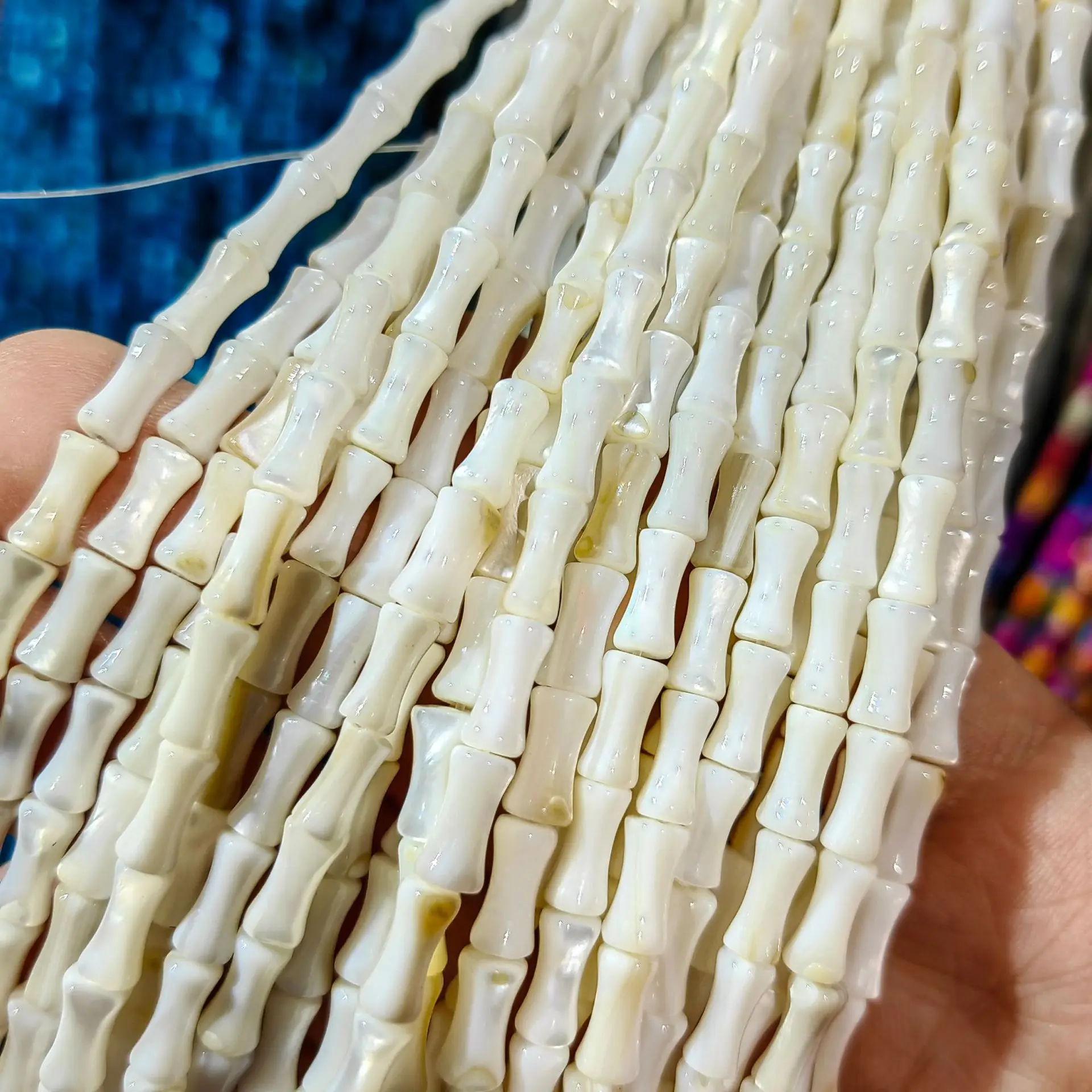 4x8mm Natural Freshwater Shell Dyeing Multi-color Bamboo Joint Shape Loose Beads DIY Braacelet Necklace Jewelry Wholesale