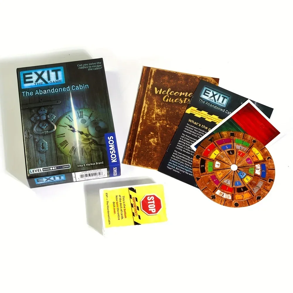 The Abandoned Cabin, Exit The Game For 1 To 4 Players Board Game, Family Party Entertainment Game Cards, gaming gift