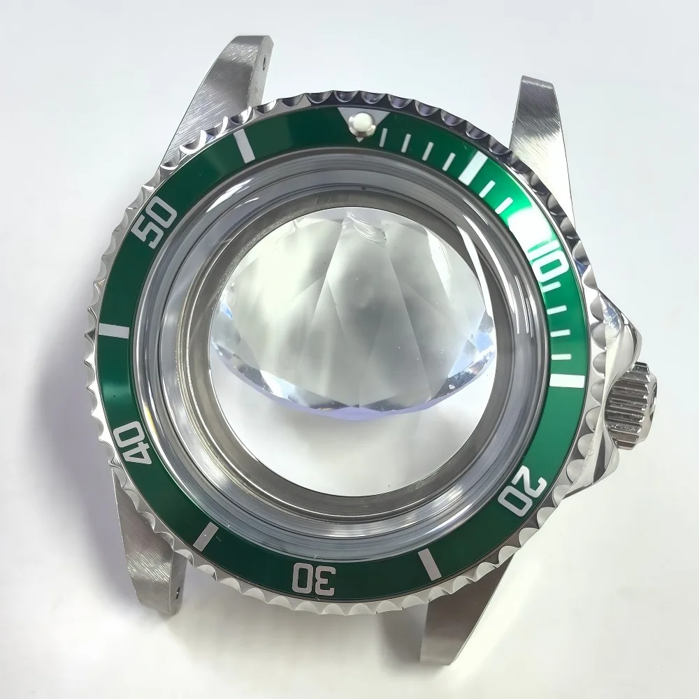 حافظة ساعة من الفولاذ المقاوم للصدأ 40 ملم متوافقة مع حركة NH35 28.5 ملم قرص مقاوم للماء أجزاء ساعة عصرية لساعات مخصصة
