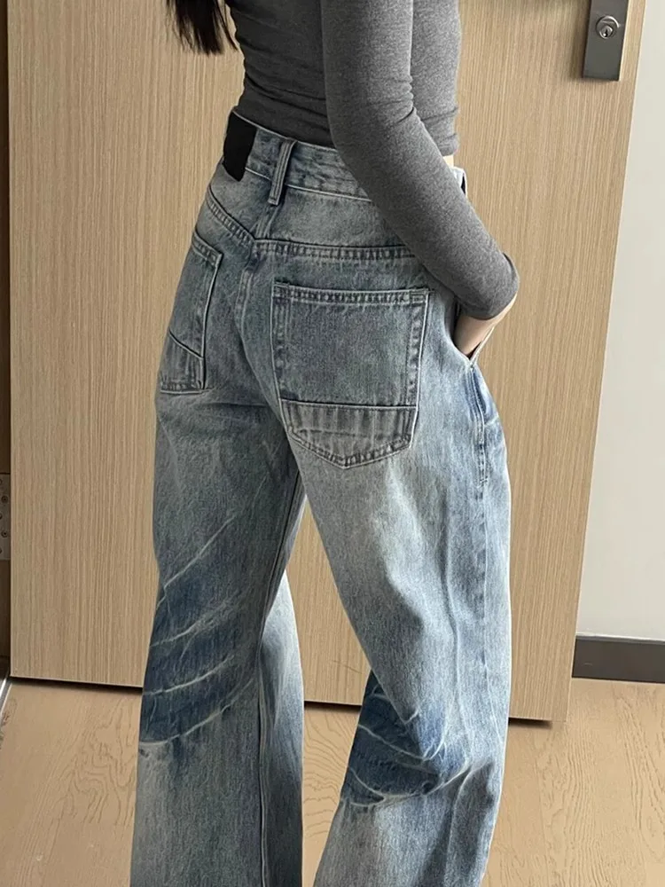 

American Vibe Retro Flared Jeans Men's Autumn Winter Trendy Drapey Floor-Length Loose Wide Leg Pants Youthful Wear