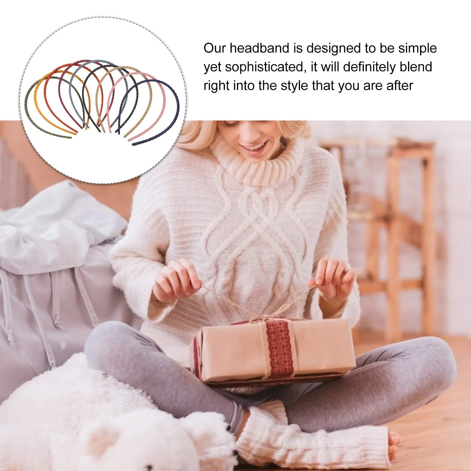 

9Pcs Frosted Plastic Hairband Headwear Elegant Simple Stylish Hair Hoop for Girls Women Suitable for Parties Banquets