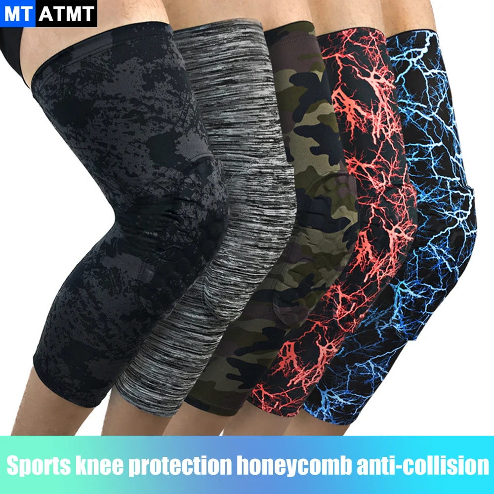 1PC Sports Knee Pads Protector Compression Sleeve Honeycomb Foam Brace Kneepad Fitness Gear Support for Volleyball Basketball