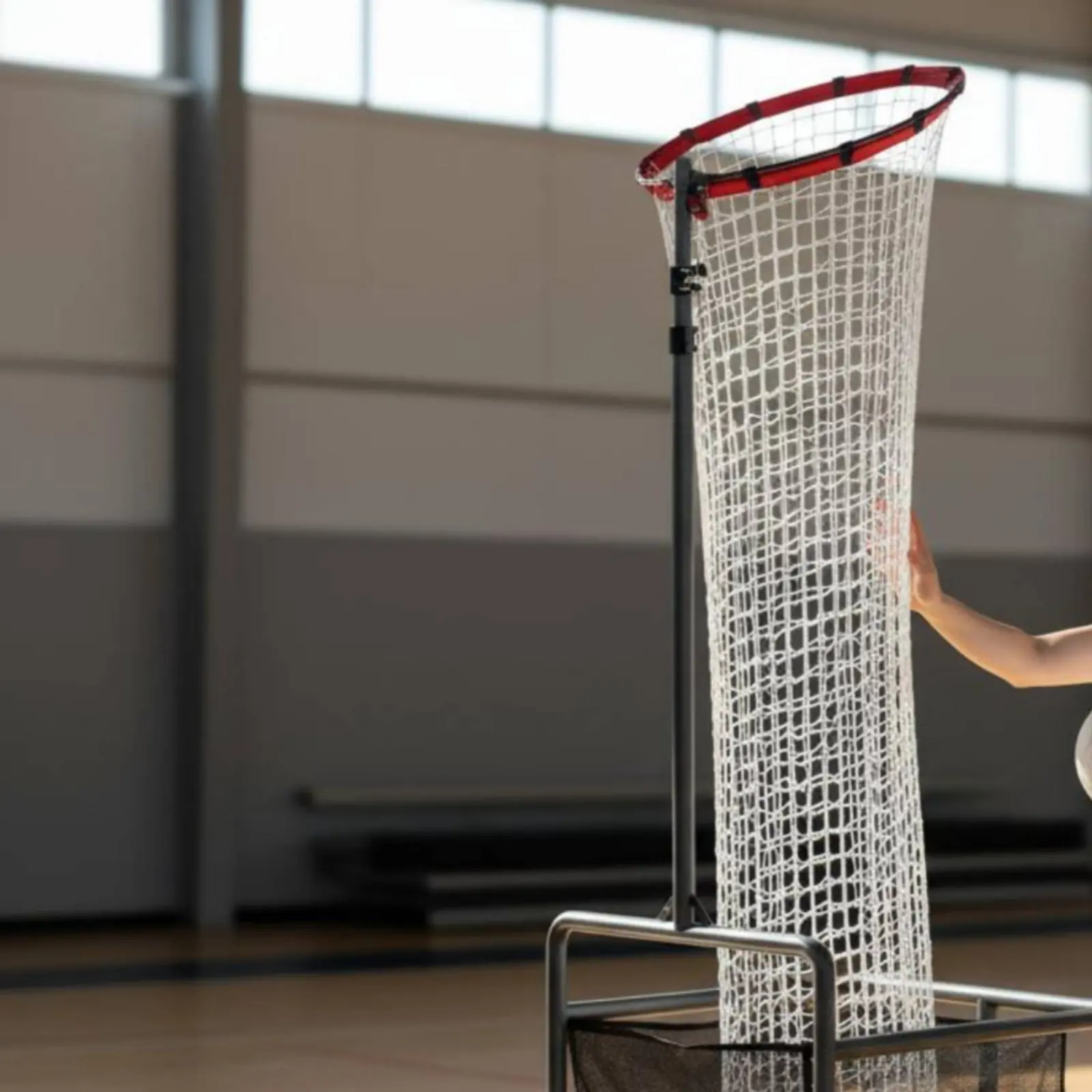 

Adjustable Volleyball Training Net Indoor Outdoor Use Portable Volleyball Practice Net Steel Frame Quick-Lock System for Players
