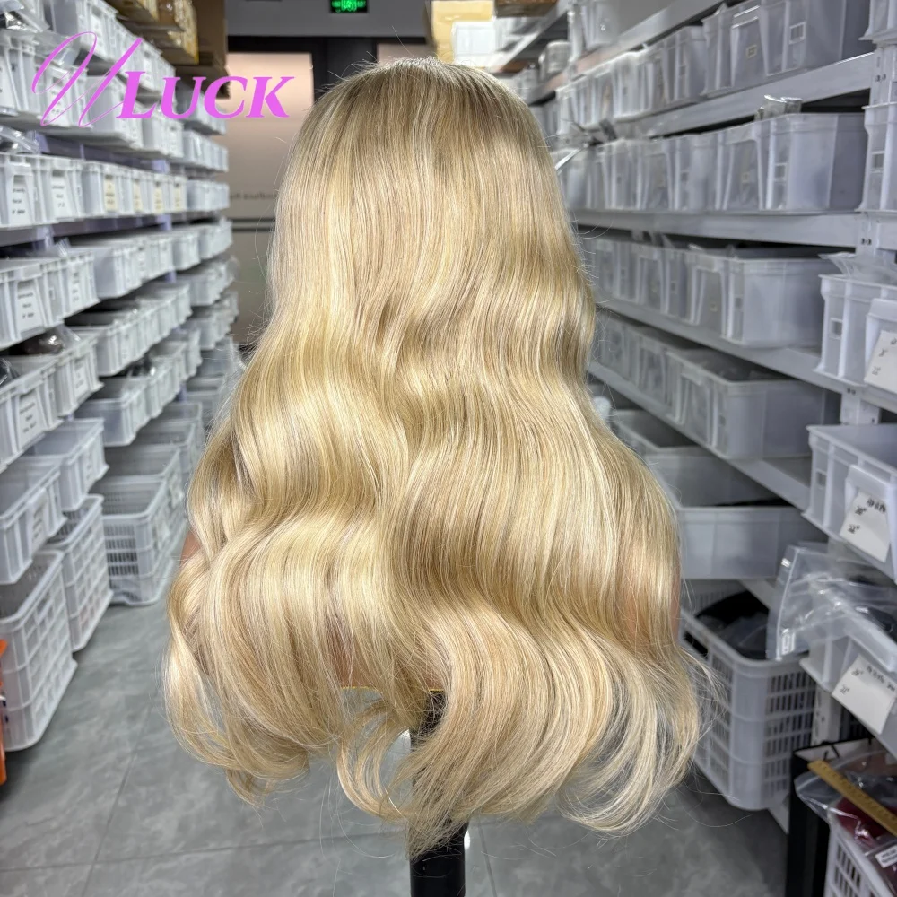 Wig Rambut Asli Brasil Warna Pirang Madu Ash Honey 13x6 Lace Front Model Body Wave Siap Pakai Untuk Wanita Kulit Putih