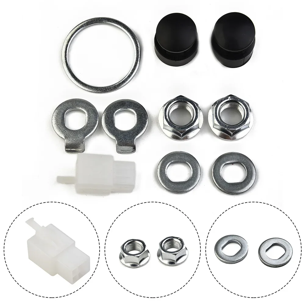 

M12 Lock Nut/ Lock Washer /Spacer/ Nut Cover Electric Bicycle Hub Motor Axle E-Bike Hub Motor Replacement Accessories Parts