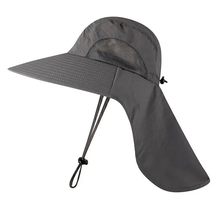 Outdoor UPF50+ Sonnenhut, Netz-Angelhut mit breiter Krempe und Nackenklappe – Detail 35