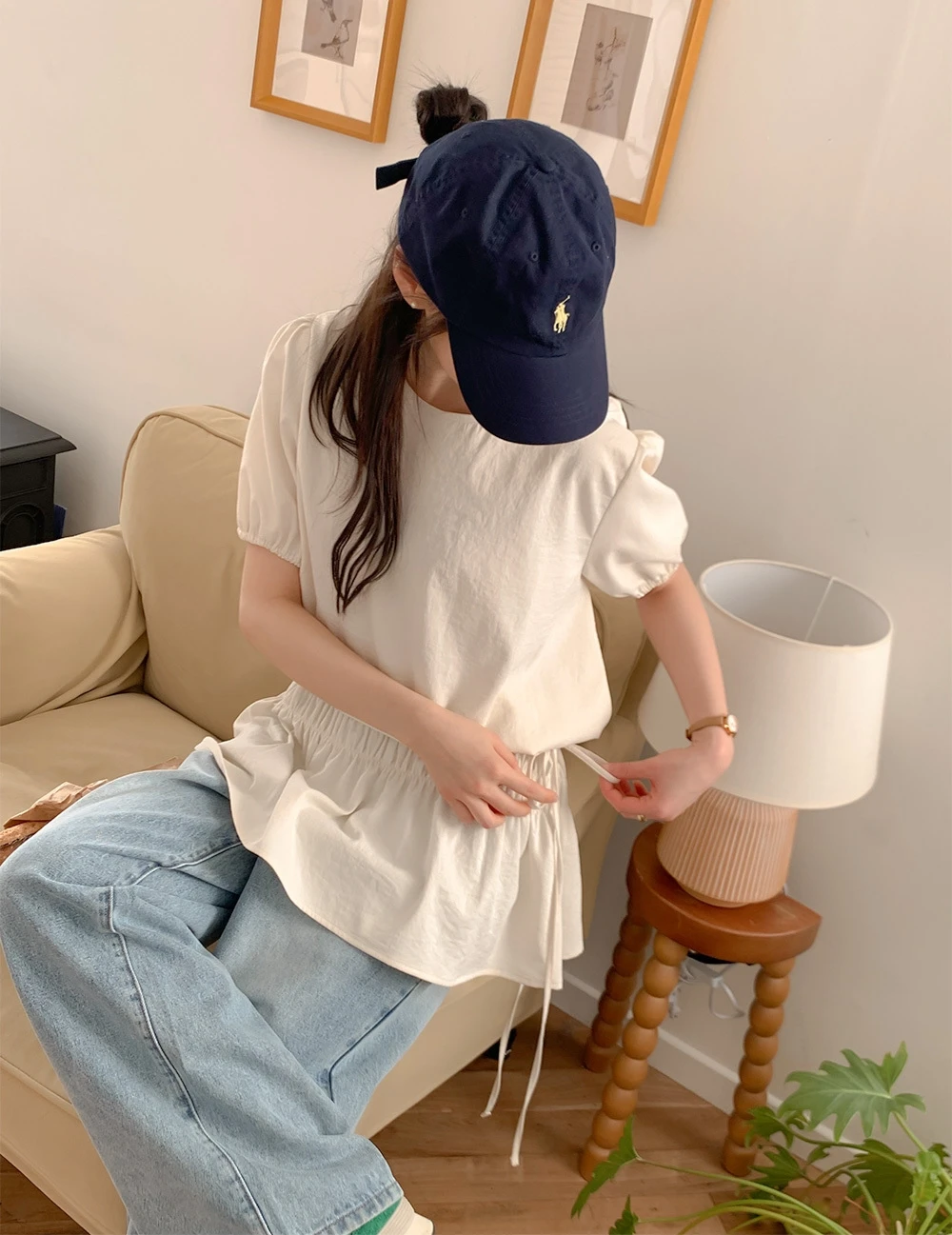 Vestido com babados em camadas na cintura estilo coreano – conjunto de duas peças com top destacável + saia