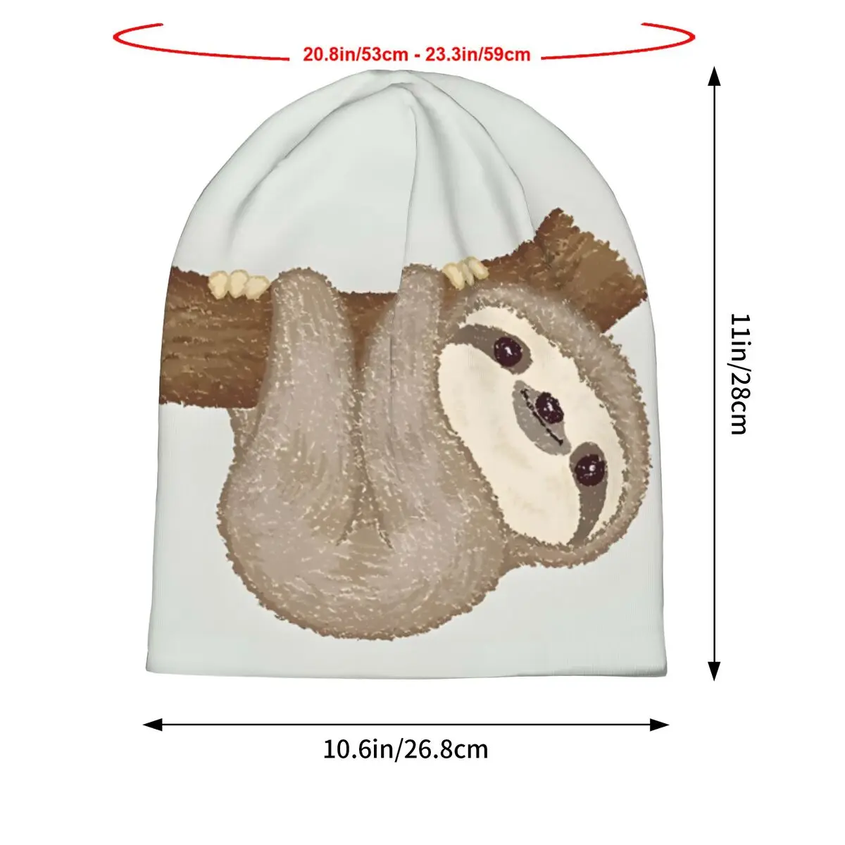 Sloth On The Tree Unisex Bonnet Thin Running Hats Double Layer Hat Breathable Caps