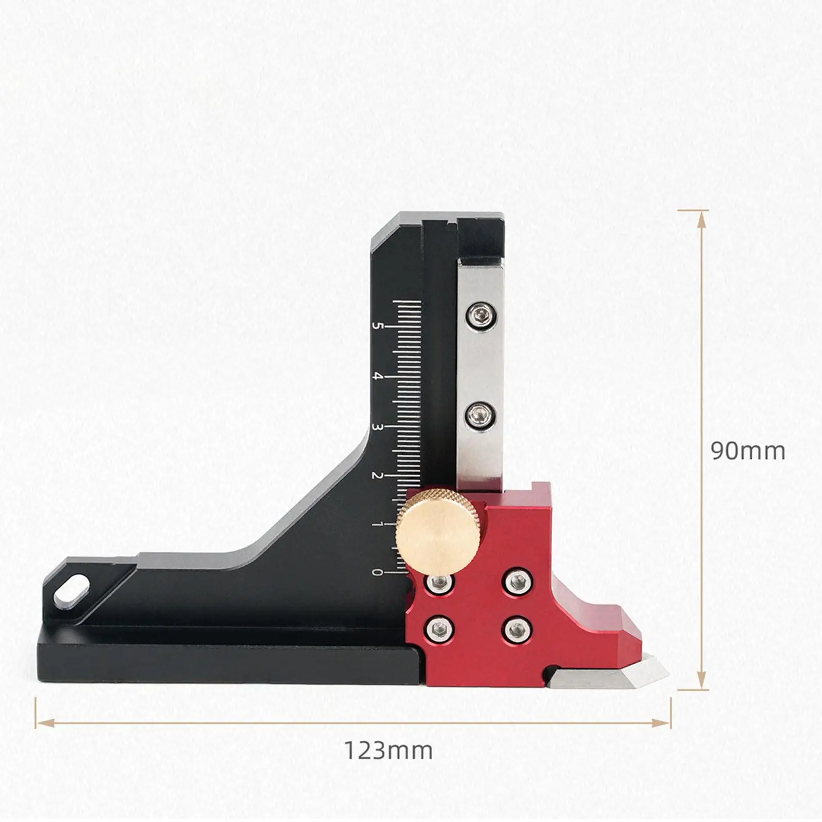 Aluminum Alloy Height Gauge Woodworking Square Depth Ruler Gaps Marking Tool for Home Workshop Construction Aluminum Alloy Height Gauge Woodworking Square Depth Ruler Gaps Marking Tool for Home Workshop Construction
