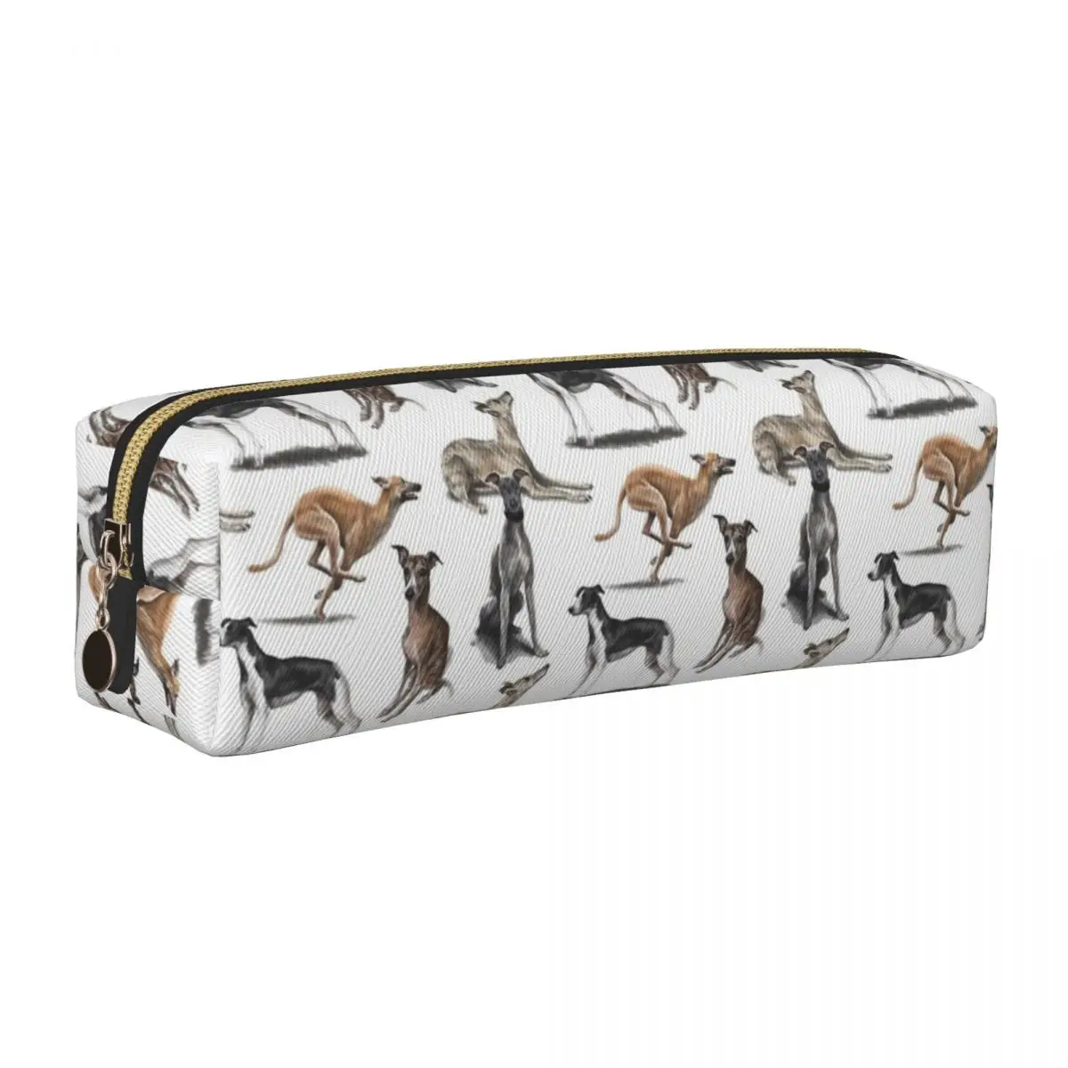 

The Whippet Pencil Case Lovely Greyhound Sighthound Dog Pen Bag Girl Boy Big Capacity Students School Cosmetic Pencilcases