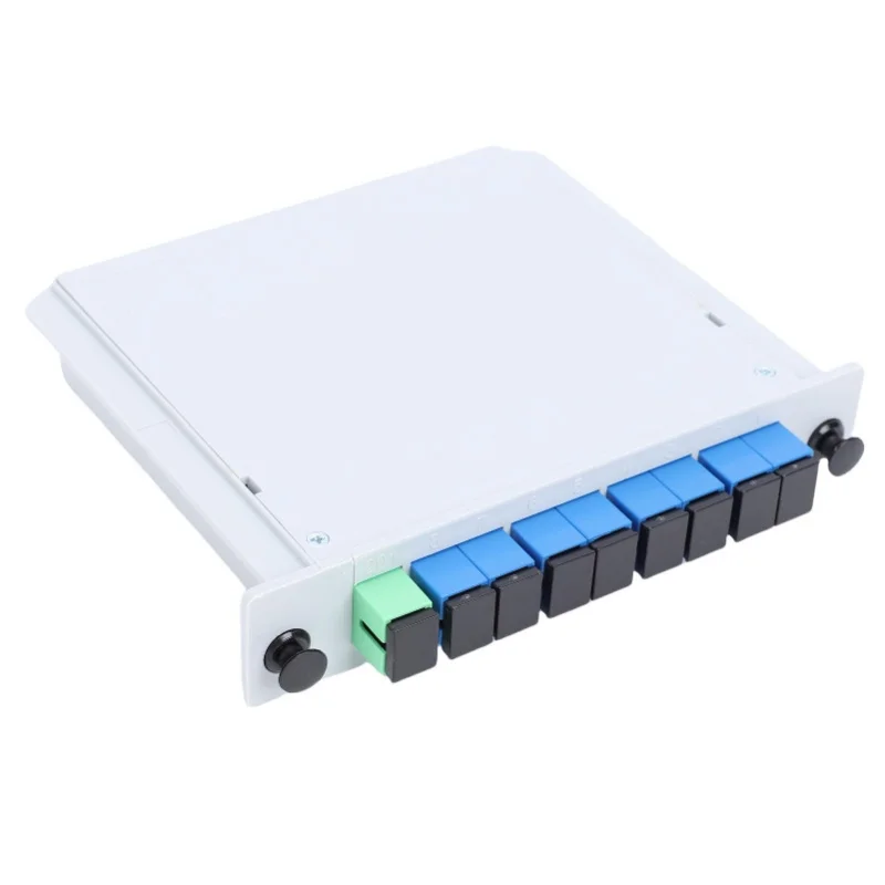 1x8 PLC Fiber Optic Splitter SC UPC Connector Plug In Optical Splitter For Home Wiring Engineering Projects