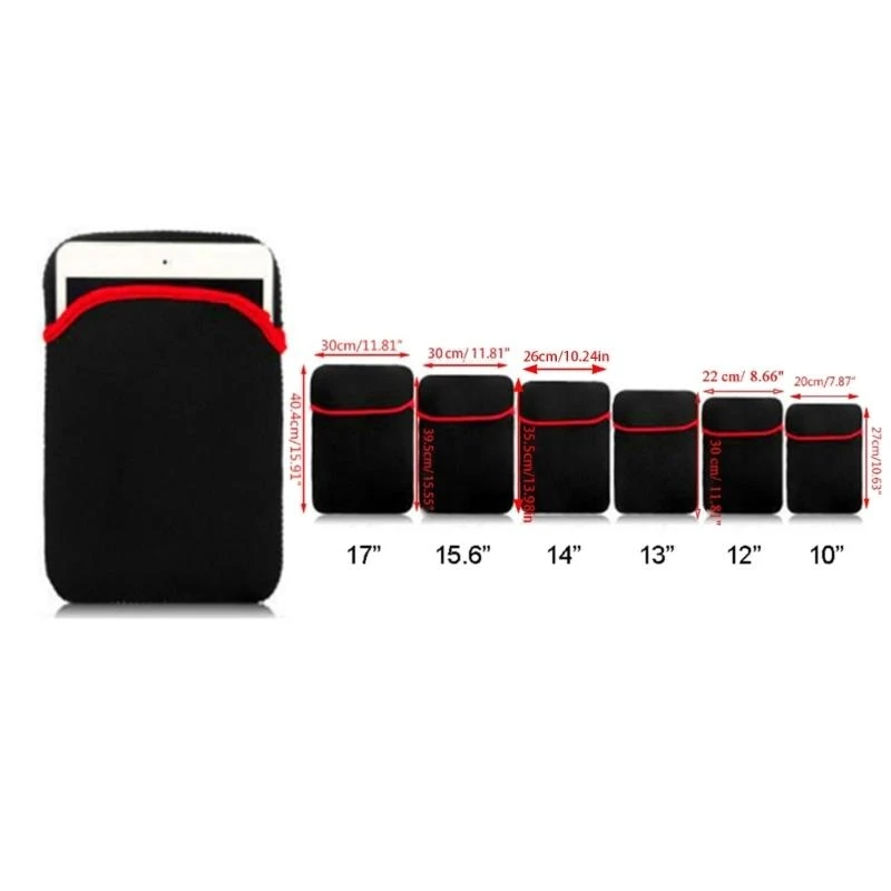02DD Anti-SCRATCHES POCH TAG SLEEVE NEOPRENE Dirancang untuk PC tablet 10-17 inci