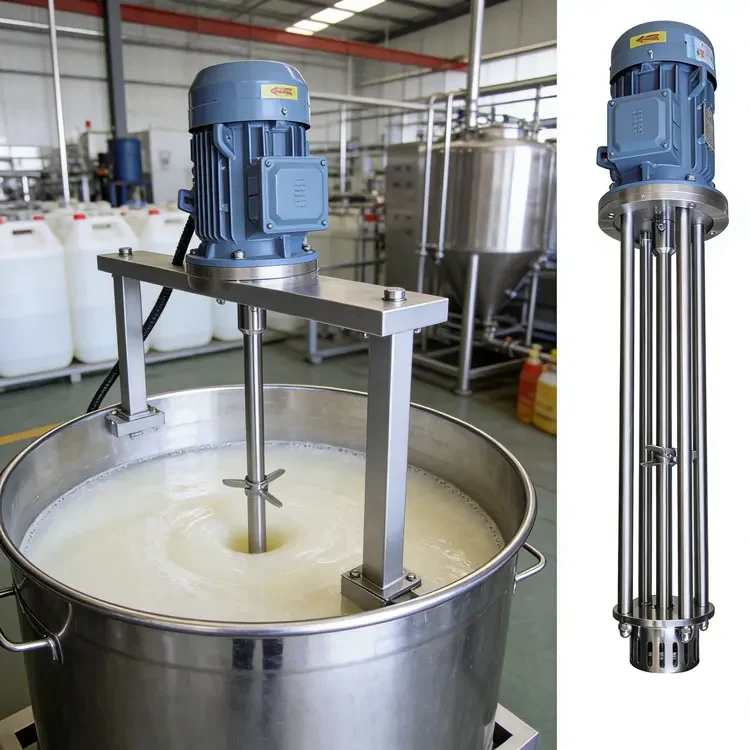 Automatic High Shear 304 Stainless Steel  Emulsifier Mixer Machine Homogenizer 50L-300L Capacity Gearbox New Condition