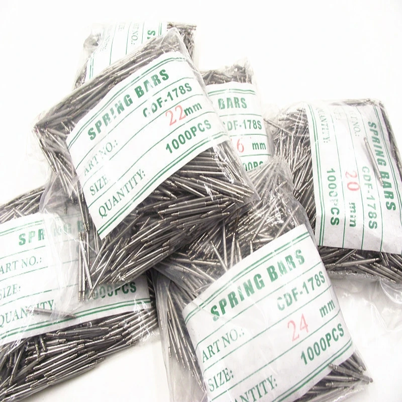 스테인레스 스틸 용수철 바, 직경: 1.78mm, 1000PCs/로트, 13mm, 14mm, 15mm, 16mm, 17mm, 18mm, 19mm, 20mm, 21mm, 22mm, 23, 24, 25, 26, 28, 30mm 핀