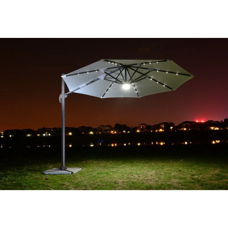 Outdoor Folding LED / Solar Charger Umbrella