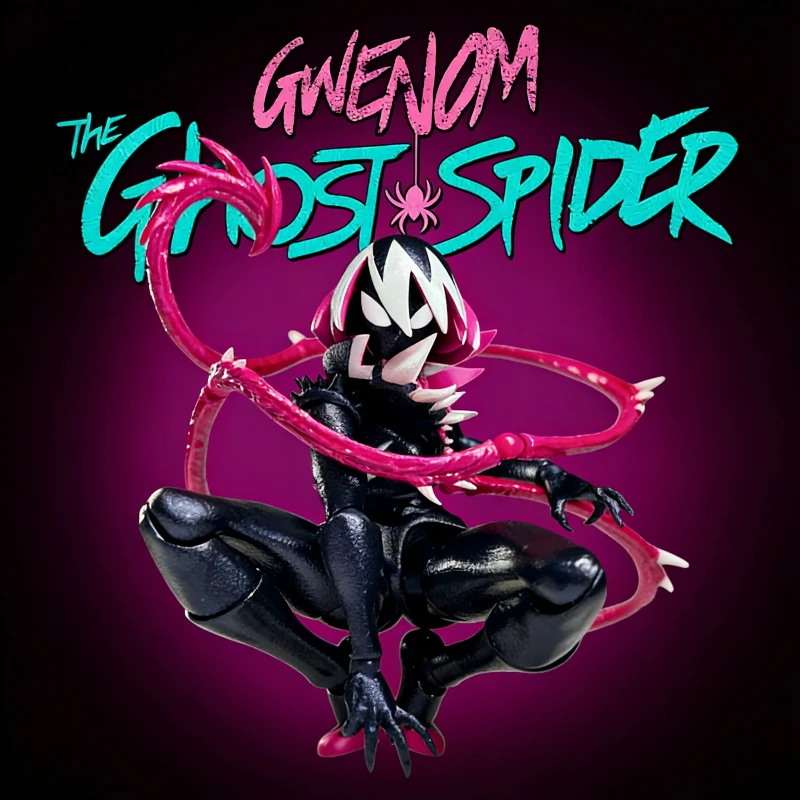 

Marvel Gwenom 15cm KO Revoltech Amazing Yamaguchi Spider-Gwen Action Figures Anime Model Toy Desktop Ornament Collectible Gifts