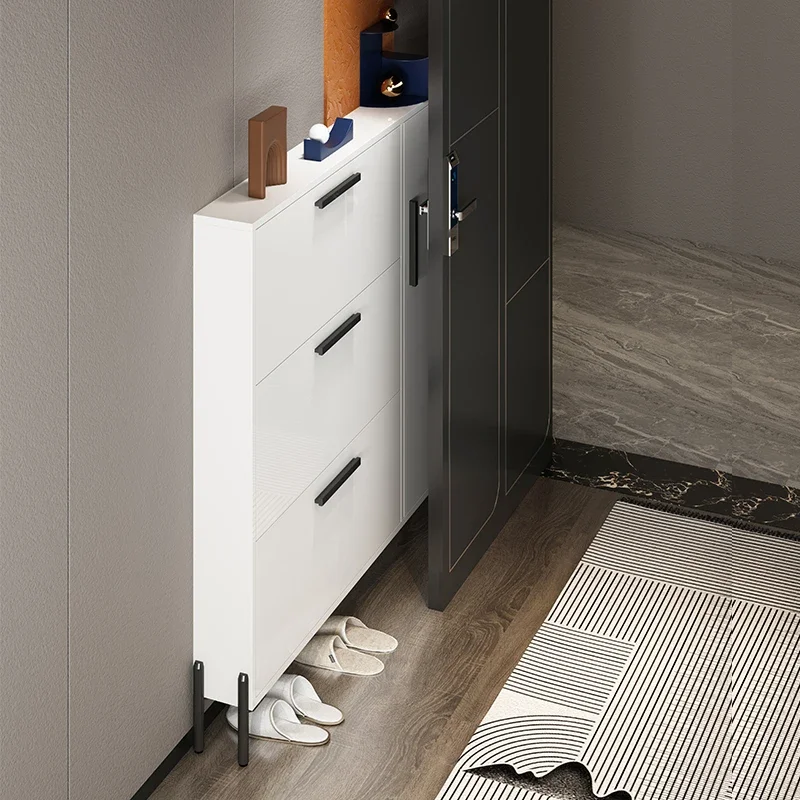 Multifunction Shoe Cabinets Slim Narrow Corridor Ultra Thin Shoe Cabinets Modern Entrance Zapateros Hallway Furniture