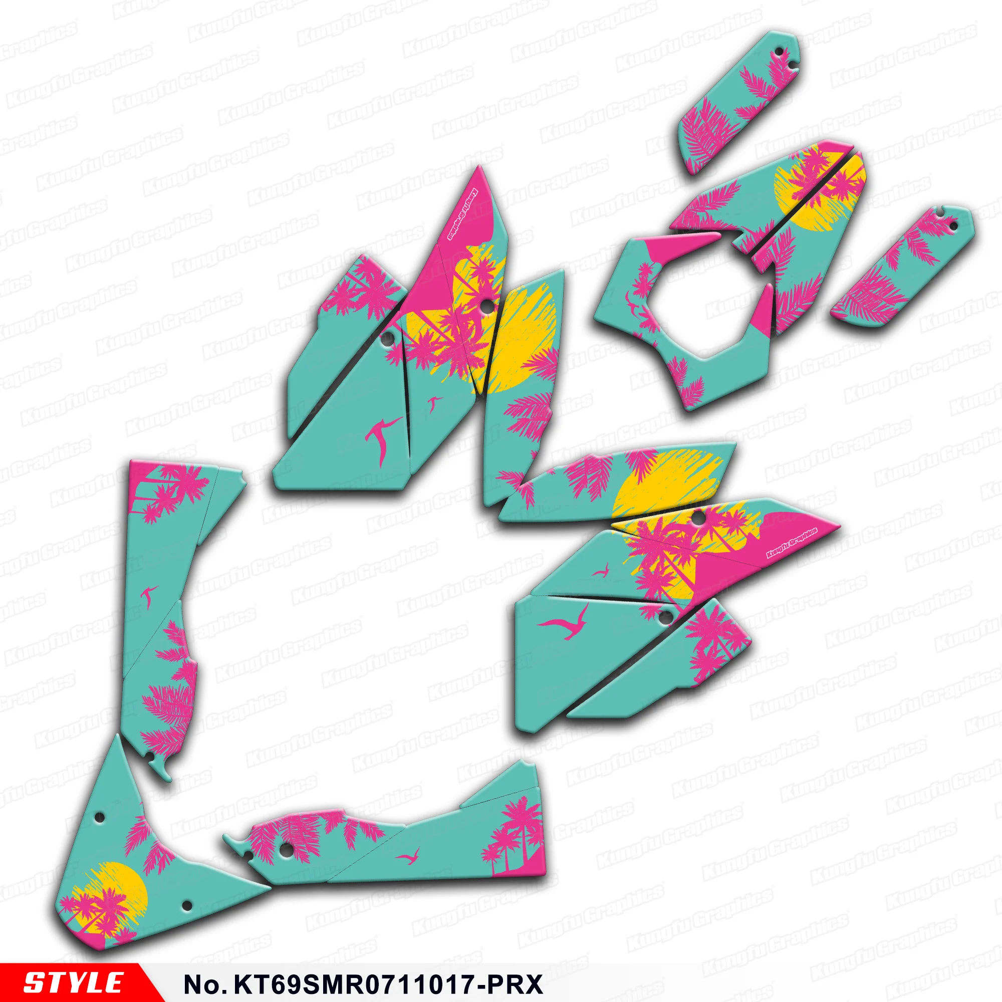 

JY RACING Racing Graphics Wrap Sticker for KTM SM SMR 690 2007 2008 2009 2010 2011,Refurbishing, KT69SMR0711017-PRX