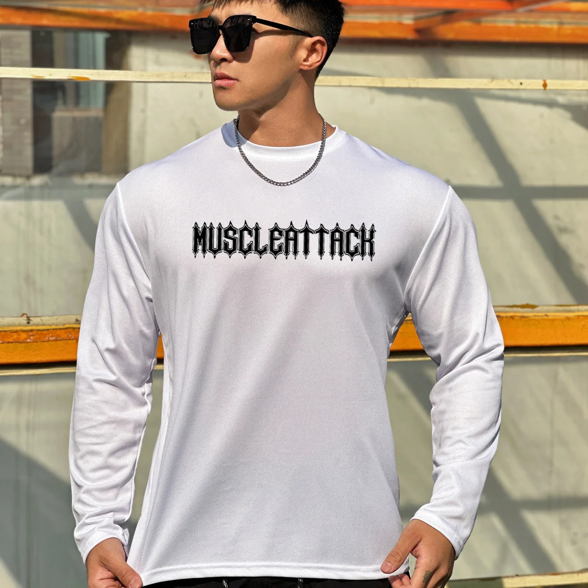 Fitness Autumn Summer New Sports official-website Pullover gym Base Shirt Running Round Neck  Long Sleeve For Men Indoor fitness