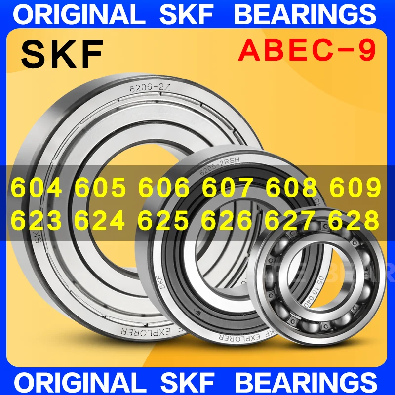 10 original SKF miniature bearing  608 ABEC-9  604 607 609 623 624 625 626 627 628 629 ZZ -2Z -2RSH ball bearings