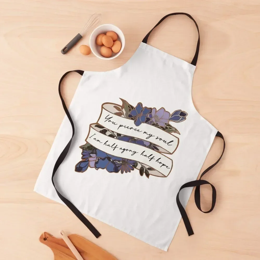 

Persuasion Jane Austen Quote Floral Apron japanese style Kitchen Tools Accessories Costume Waiter Kitchen Front Apron