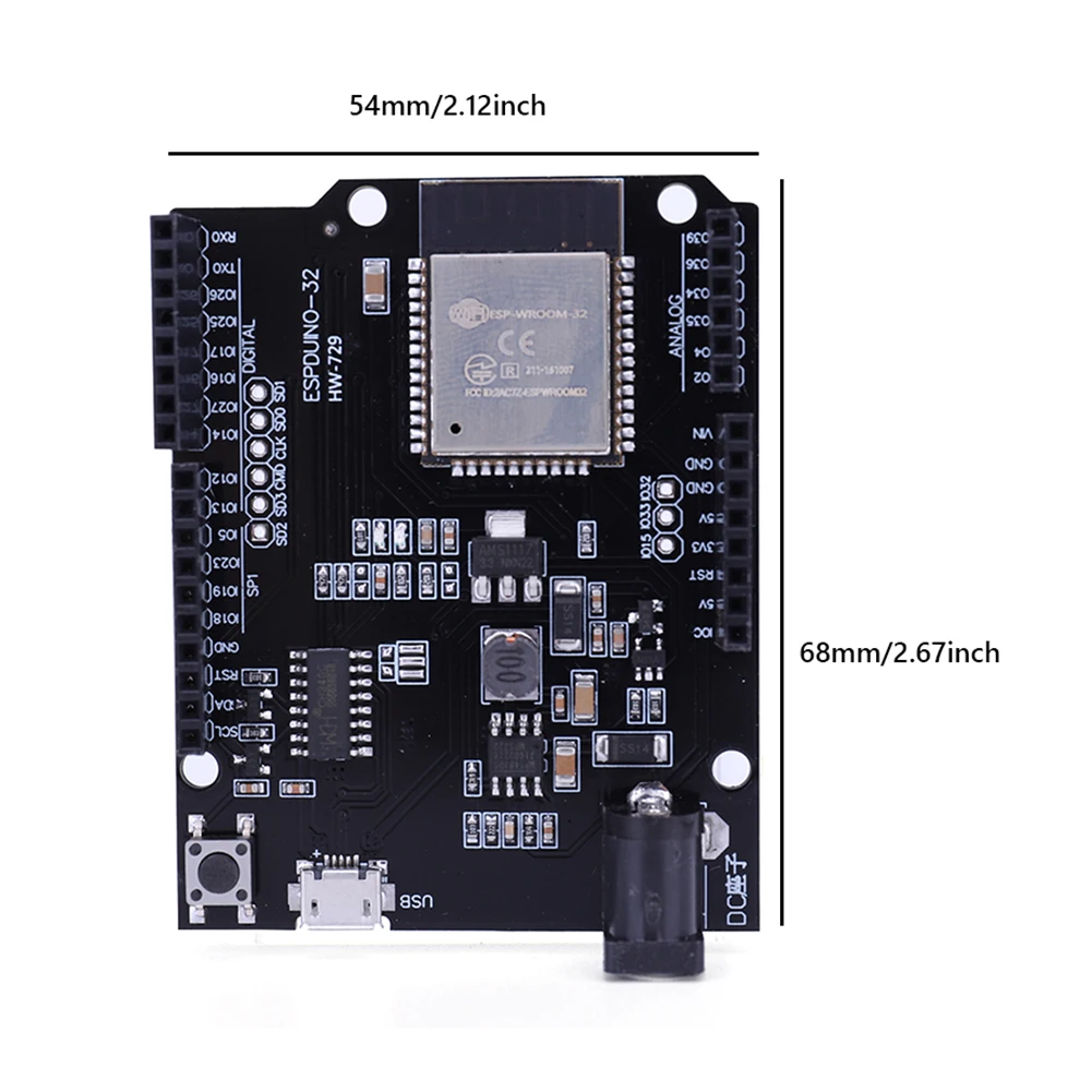 ESP32 개발 보드 WiFi 블루투스 호환 모듈 보드 4MB 플래시 DC 5V-12V 아두이노와 호환 가능