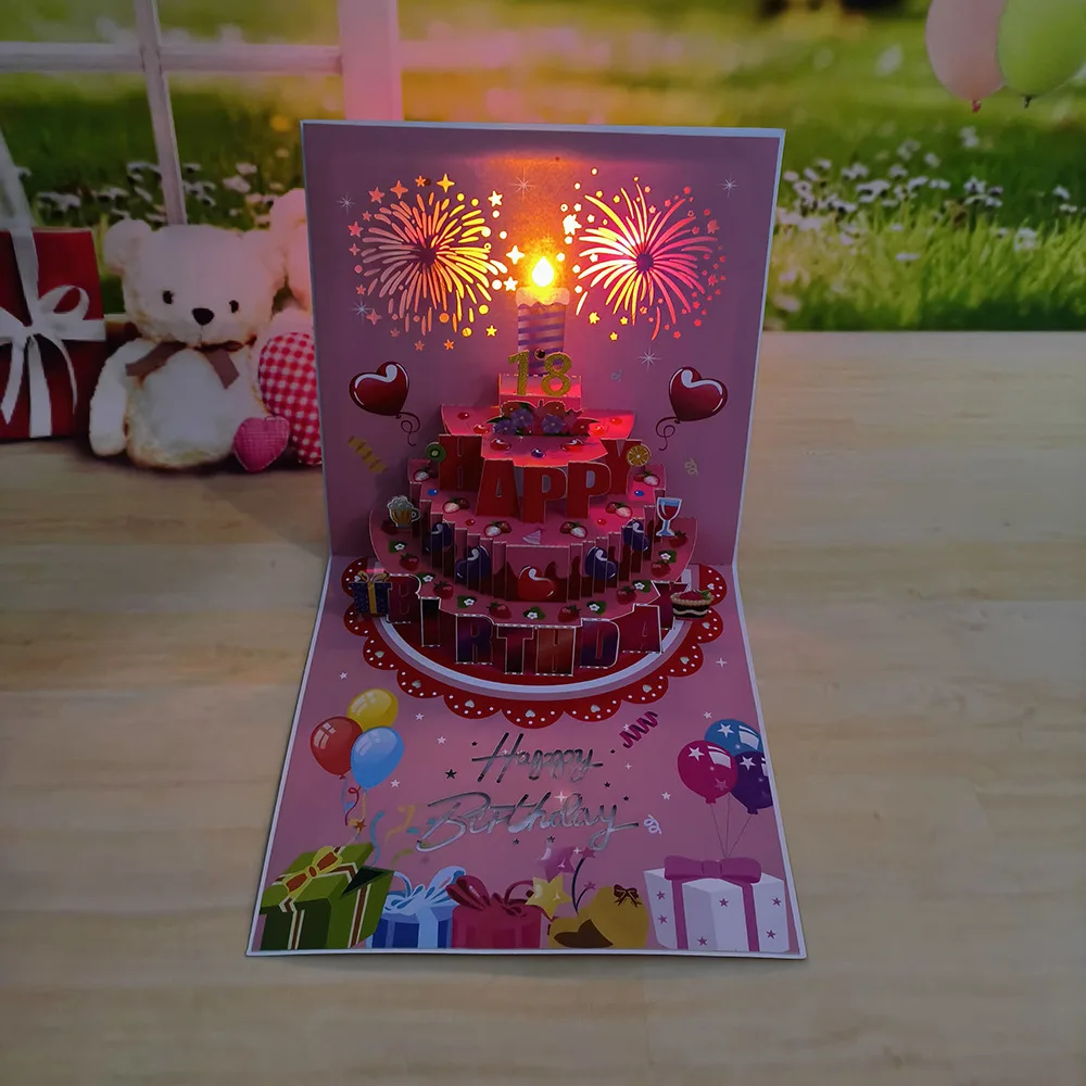 Birthday Cards Lights and Sound Pop up Happy Birthday Card