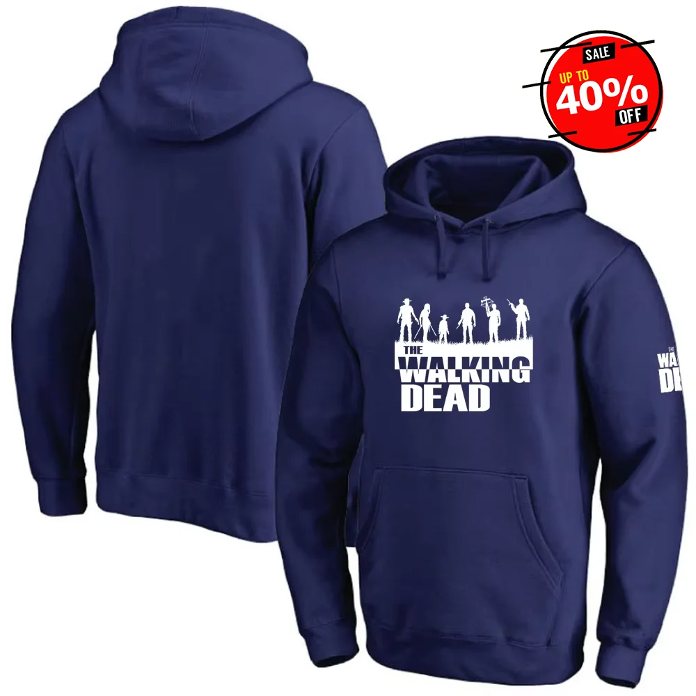 2025-spring-autumn-the-walking-dead-print-popular-high-street-cotton-drawstring-hoodies-men's-solid-color-loose-hooded-pullover