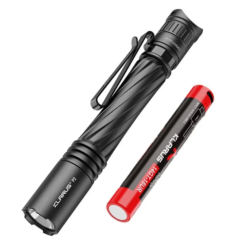 Klarus P2 LED Flashlight SFT-25R LED 1000 Lumens High Brightness Long Throw Portable Pen Light With Battery