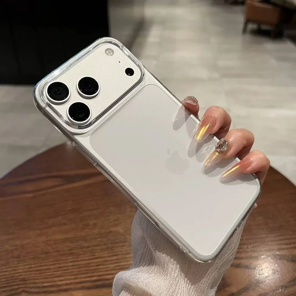 

Роскошный прозрачный мягкий акриловый чехол для телефона для iPhone 17, 16, 14, 13, 12, 11 Pro Max XS X XR 7 8 Plus, противоударный защитный чехол