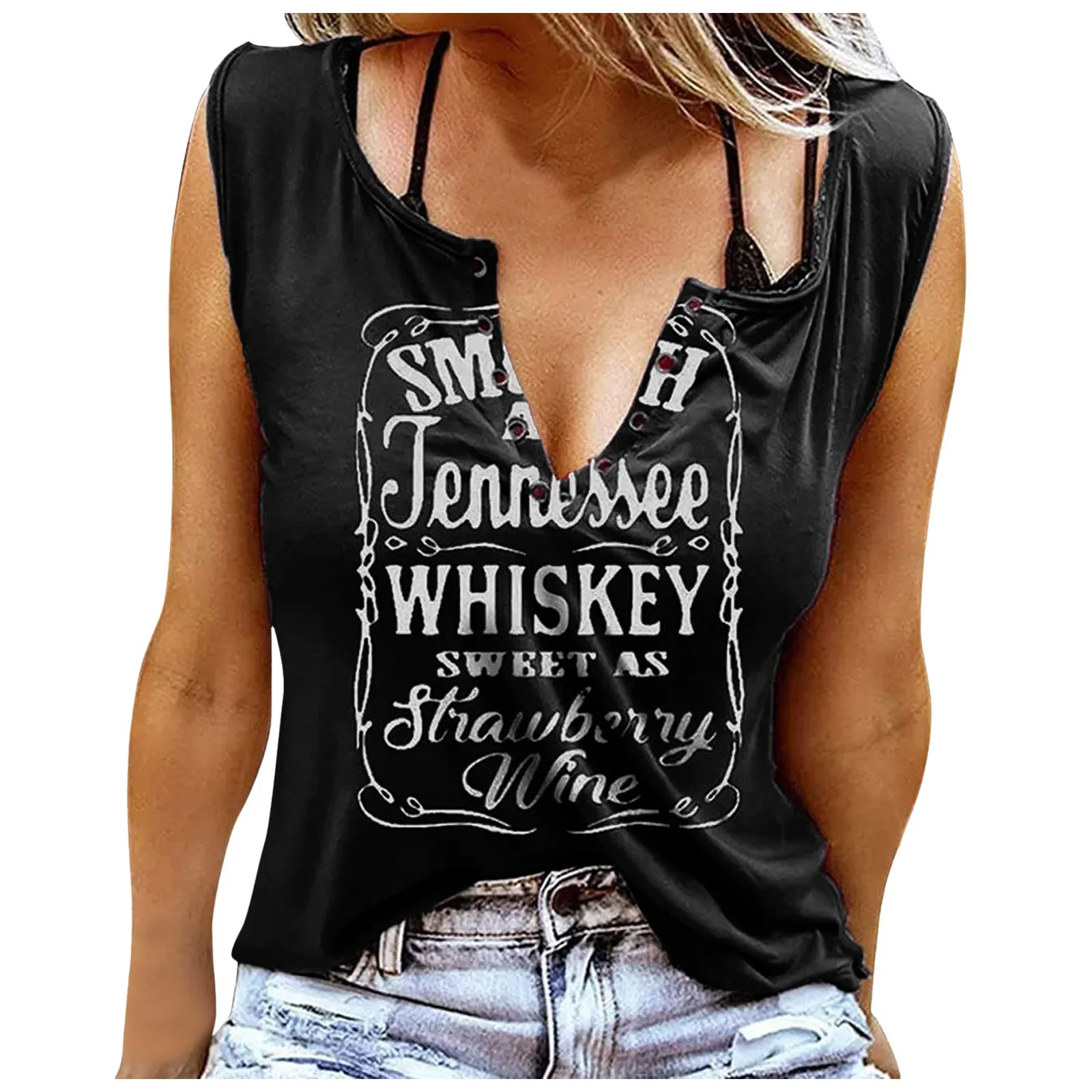 2024 Summer Women's Camisole 3D Letter Printing Tank Top Sexy V-Neck Tshirt Slim Basic Vest Casual Summer Sleeveless Tops