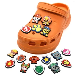 Breloques de chaussures de collection Paw Patrol pour Crocs, décorations de chaussures bricolage, construction, décoration de chaussures de dessin animé bricolage, cadeaux pour enfants, 10 pièces