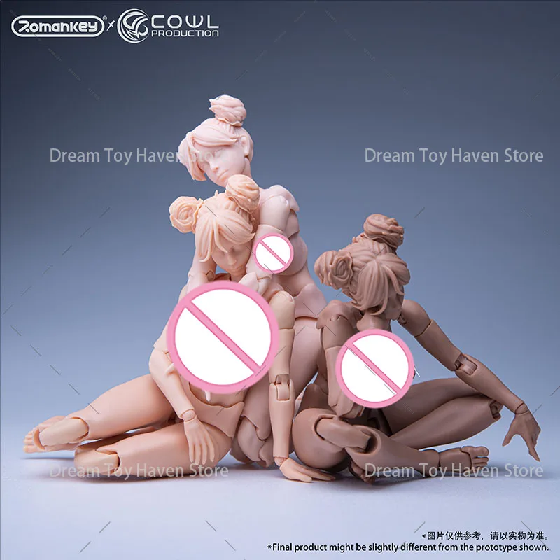 ‌ Romankey X COWL Originale Scala 1/12 Soldato Ragazza Anime ‌   Figura d'azione bambola articolata super flessibile da 6 pollici con corpo articolato