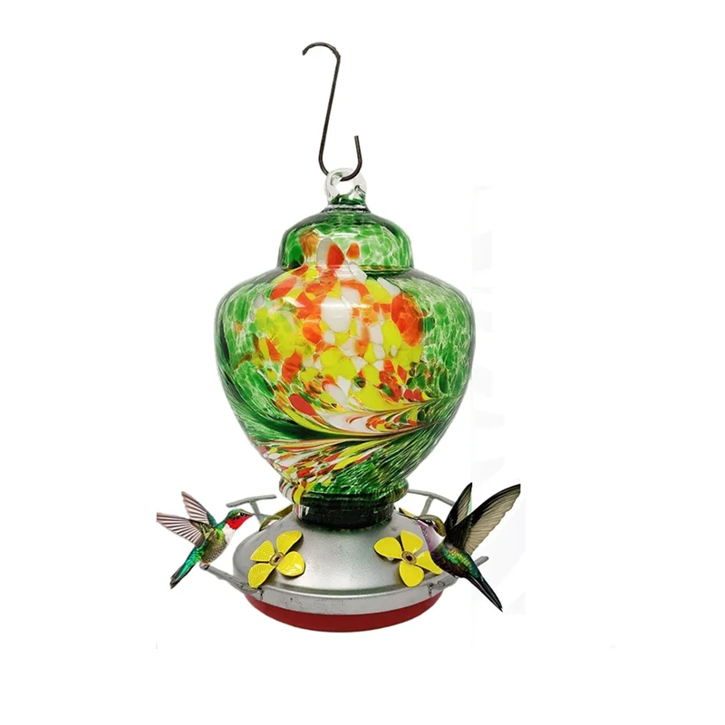

AUAU-садовые кормушки для птиц на открытом воздухе, подвесные подарки для птиц для женщин, кормушка для птиц из дутого стекла