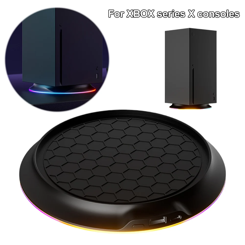 

Вертикальная охлаждающая подставка для консоли Xbox Series X с портом USB 2.0, охлаждающая станция-док, RGB-кулер, игровые аксессуары