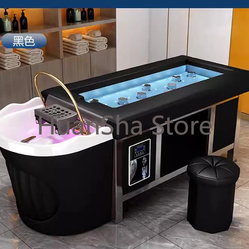 Barber Beauty Salon Chair Head Spa Water Therapy Japanese Shampoo Bed Treatment Nail Fotel Fryzjerski Salon Furniture LJ50SC